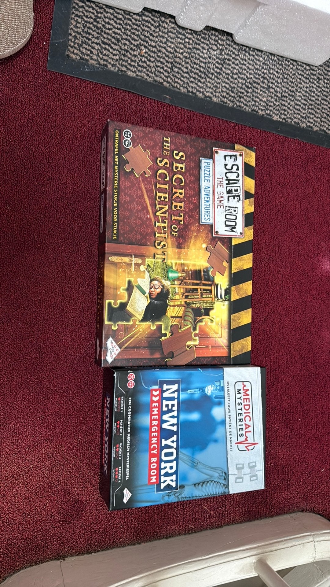 Escaperoom spel, Ophalen, Nieuw