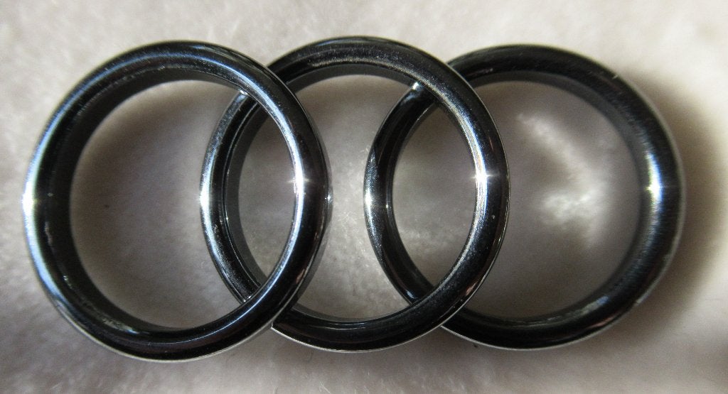 Hematiet ringen, Overige materialen, Ophalen of Verzenden, Grijs, Dame