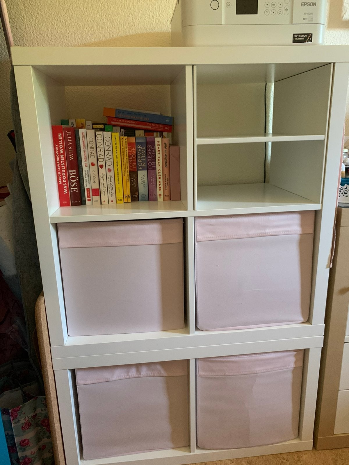 IKEA KALLAX kast wit met inzet, Huis en Inrichting, Ophalen, 50 tot 100 cm, Zo goed als nieuw, Minder dan 100 cm
