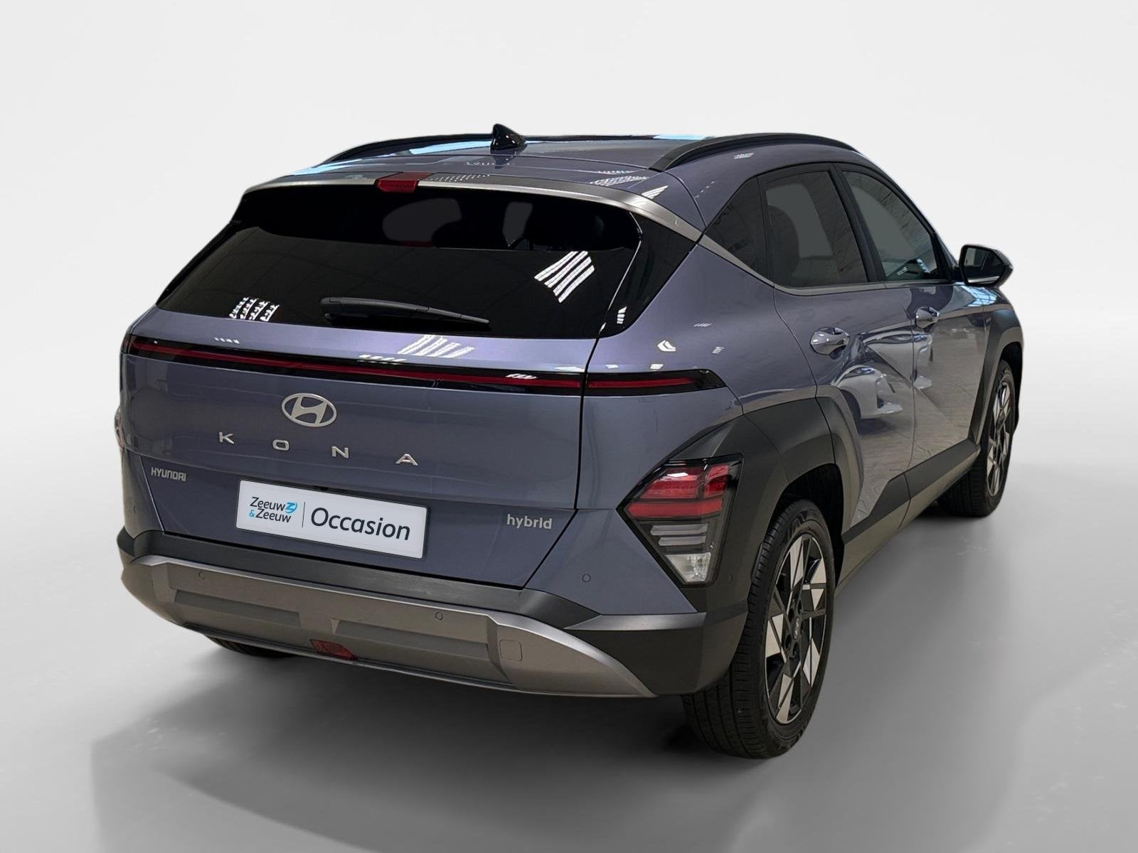 Hyundai Kona 1.6 HYBRID | PREMIUM | AUTOMAAT | LEDER | NL-AU, Auto's, 12 maanden, Gebruikt, Blauw, Origineel Nederlands