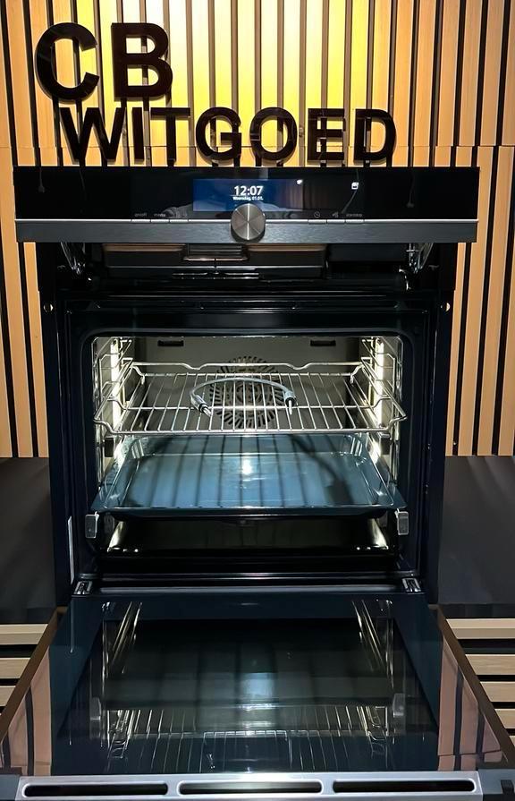 Siemens IQ700 StudioLine Blacksteel combi stoomoven WIFI, Witgoed en Apparatuur, Ovens, Ophalen, Hete lucht, 60 cm of meer, Zo goed als nieuw