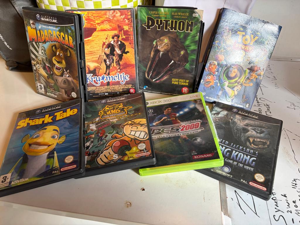 Diverse GameCube en Xbox 360 Spellen + DVD's, Spelcomputers en Games, Games | Overige, Gebruikt, Overige genres, 1 speler, Vanaf 3 jaar