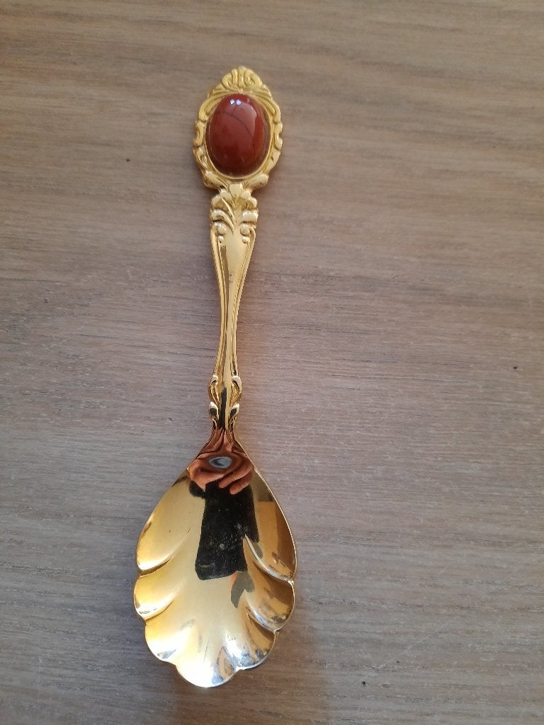 23 karat gold plated theelepel, Ophalen of Verzenden