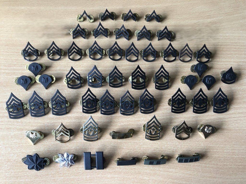 Emblemen, rangonderscheidingen (metaal) Amerikaans Leger, Verzamelen, Ophalen of Verzenden, Landmacht, Amerika, Embleem of Badge