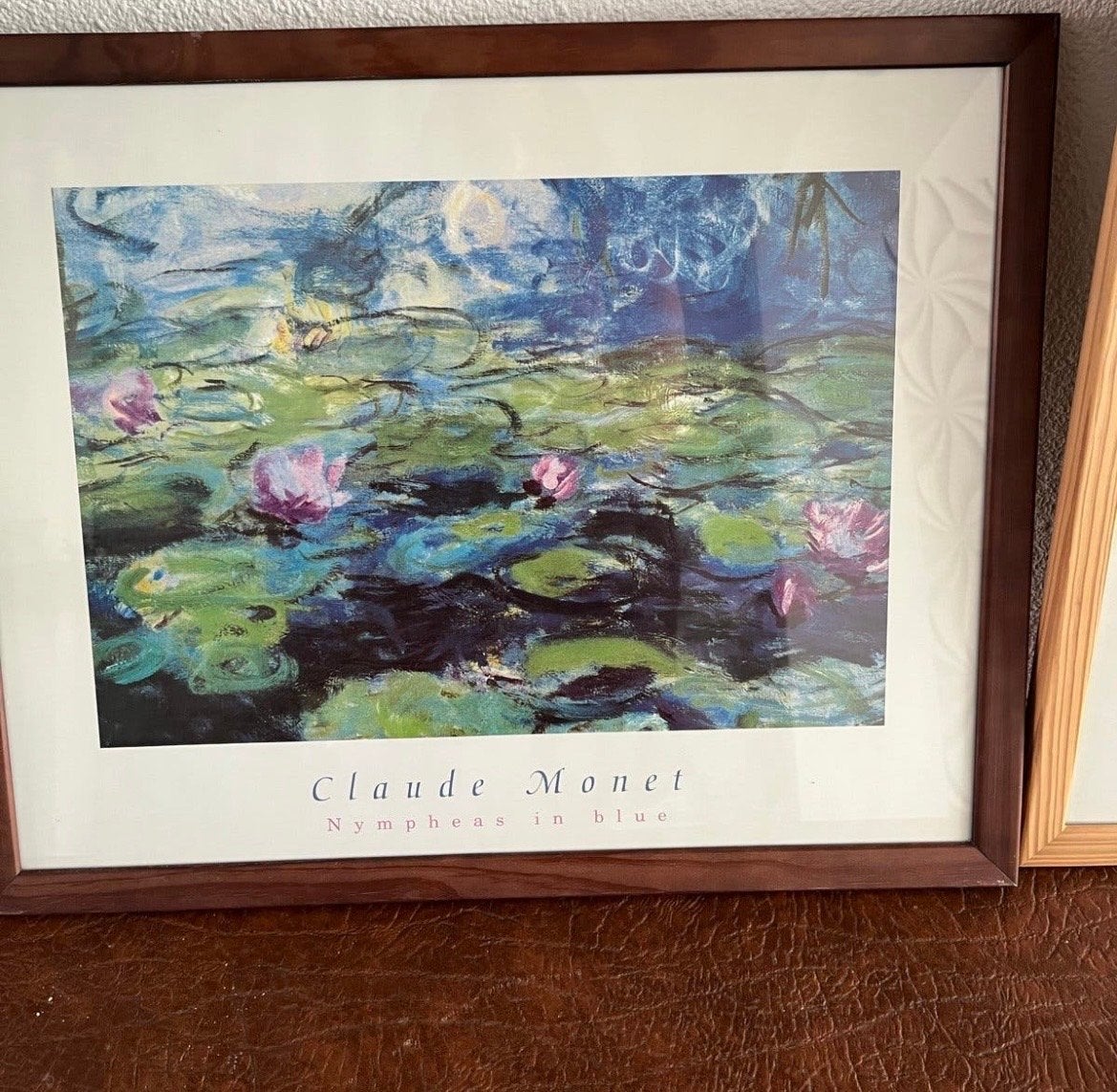 Ingelijste reproductie Claude Monet - Nympheas in blue, Impressionistisch, Print, Papier, Ingelijst