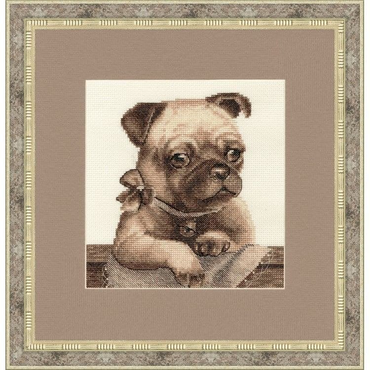 Borduurpakket Pug puppy NL040, ., Nieuw, Ophalen of Verzenden, .