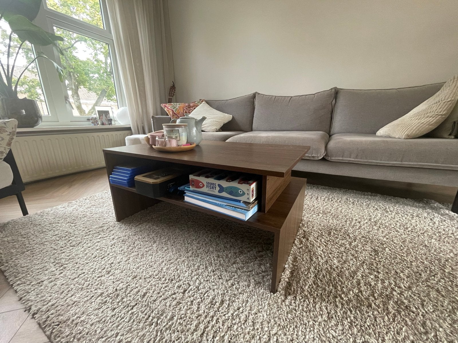 IKEA Salontafel Donkerbruin, Ophalen of Verzenden, Gebruikt, Rechthoekig, Overige houtsoorten
