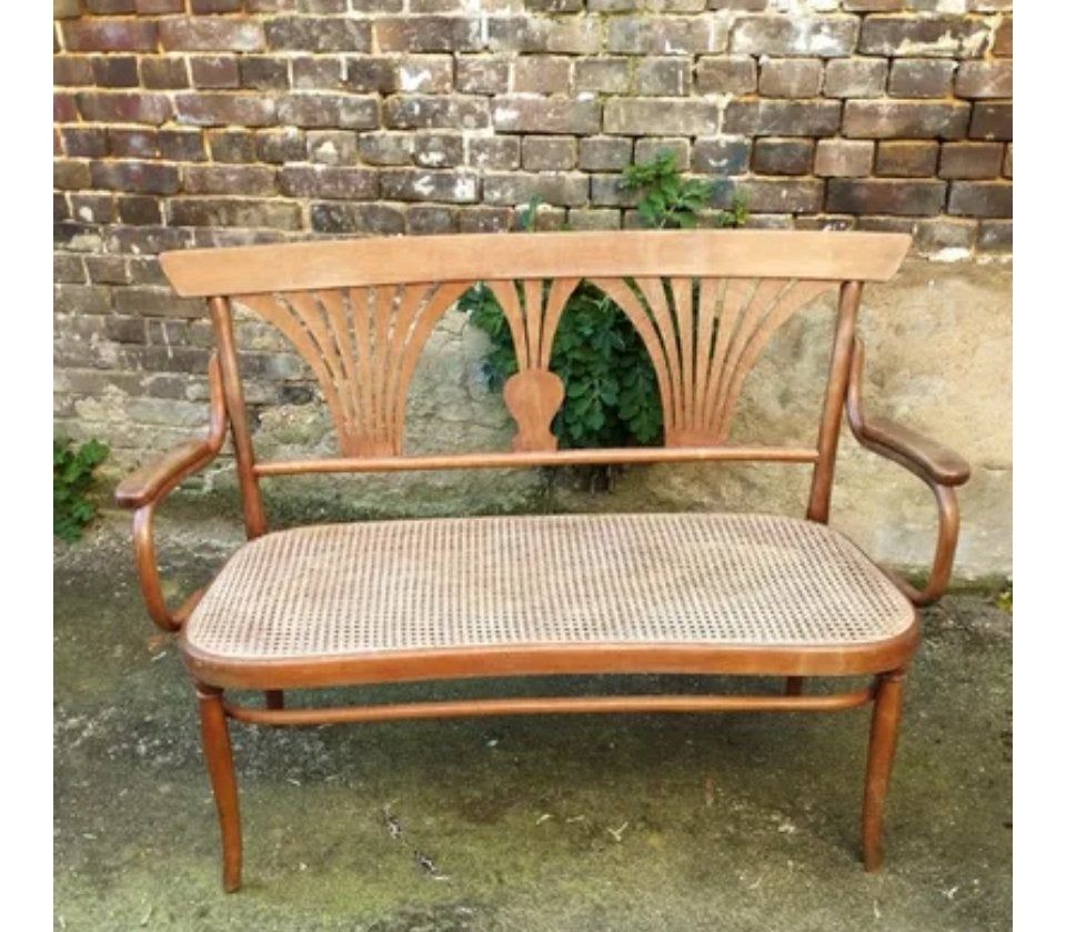 Thonet bank authentiek gemerkt antiek verzameling stoelen, Ophalen of Verzenden