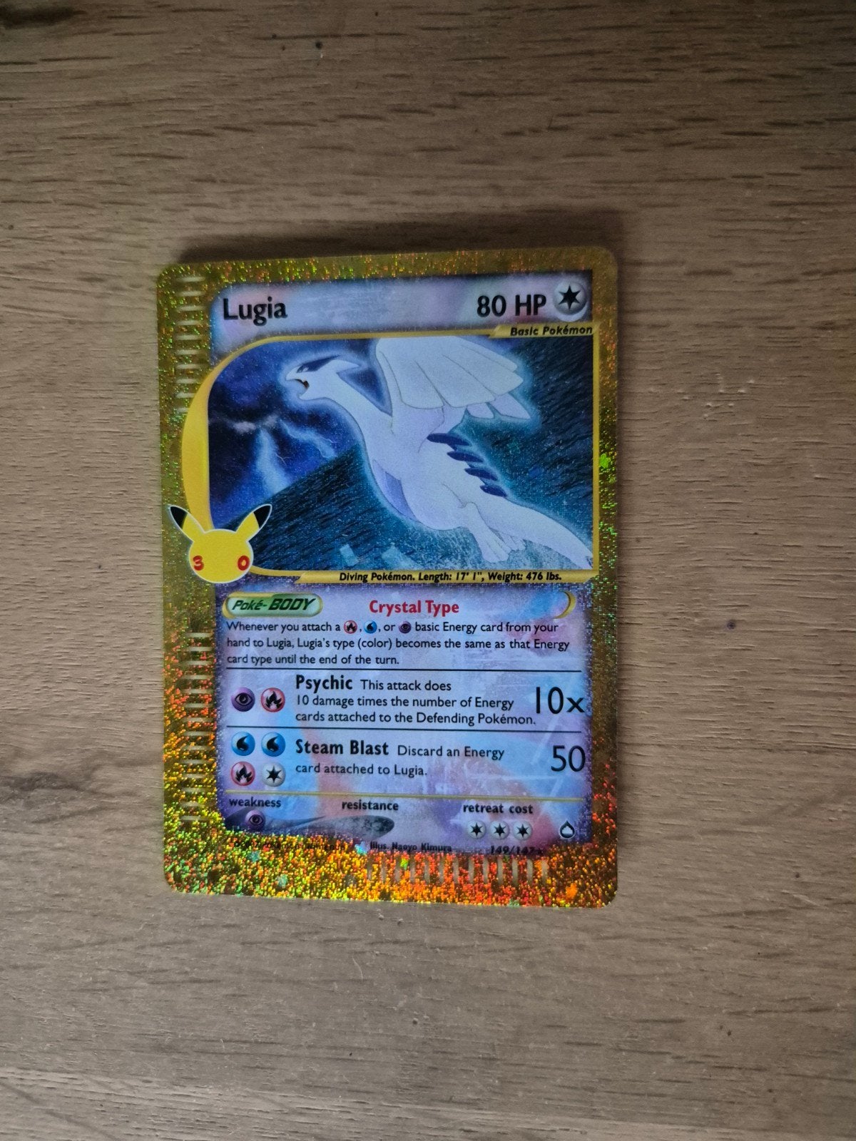 Lugia 30th Celebration Pokémon kaart, Ophalen of Verzenden, Zo goed als nieuw, Losse kaart, Foil