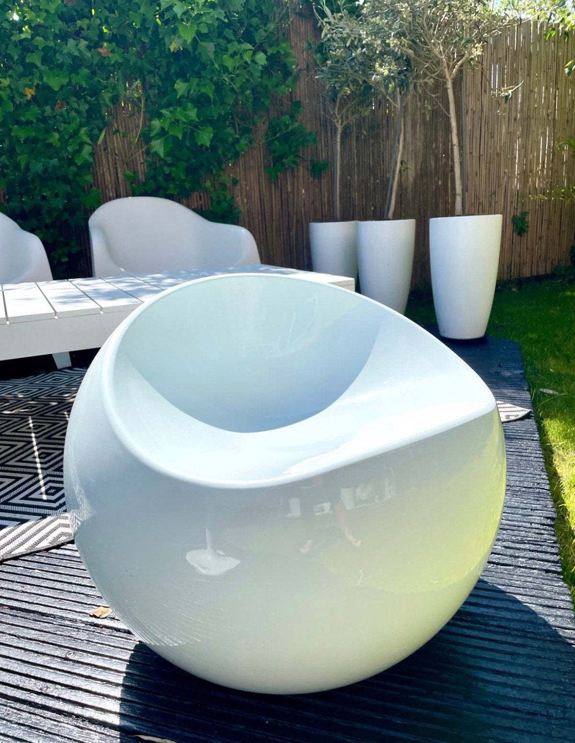 Desigm Ball Chair Finn Stone, Ophalen, Wit
