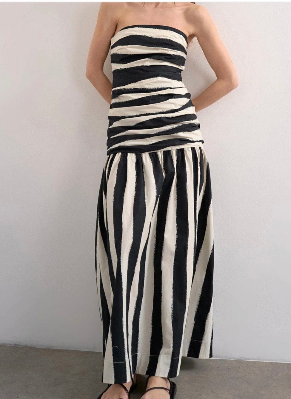 Gave jurk topshop gestreept zwart wit maat 38 nieuw, Ophalen of Verzenden, Nieuw, Maat 38/40 (M), Zwart