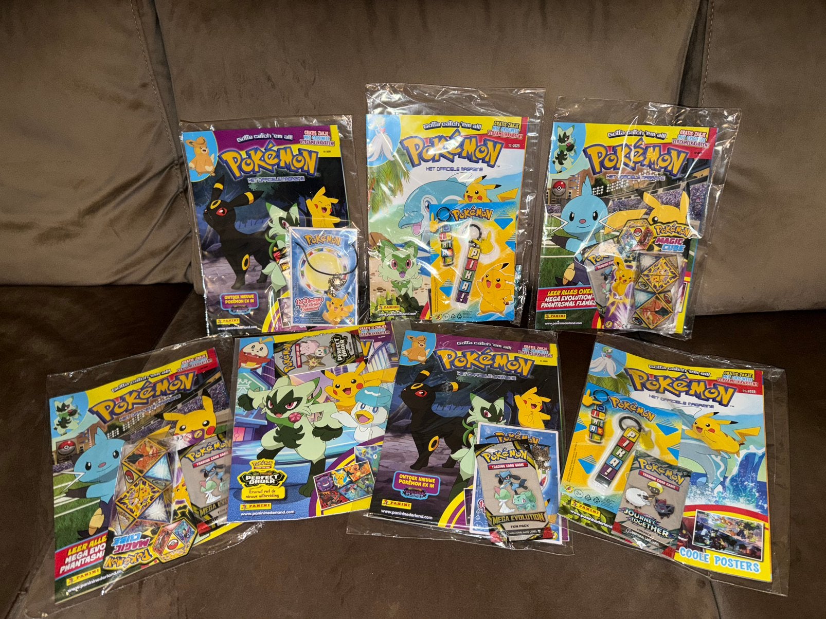 7x pokemon magazines, Ophalen of Verzenden, Nieuw, Overige typen, Foil
