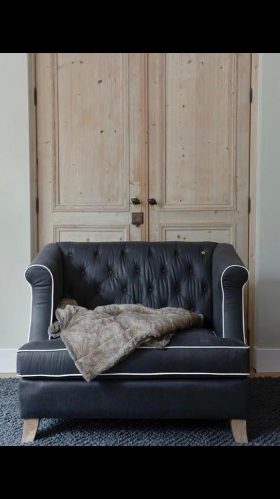 De Riviera maison loveseat!! Bankje, fauteuil., Ophalen, Zo goed als nieuw, 75 tot 100 cm, Leer