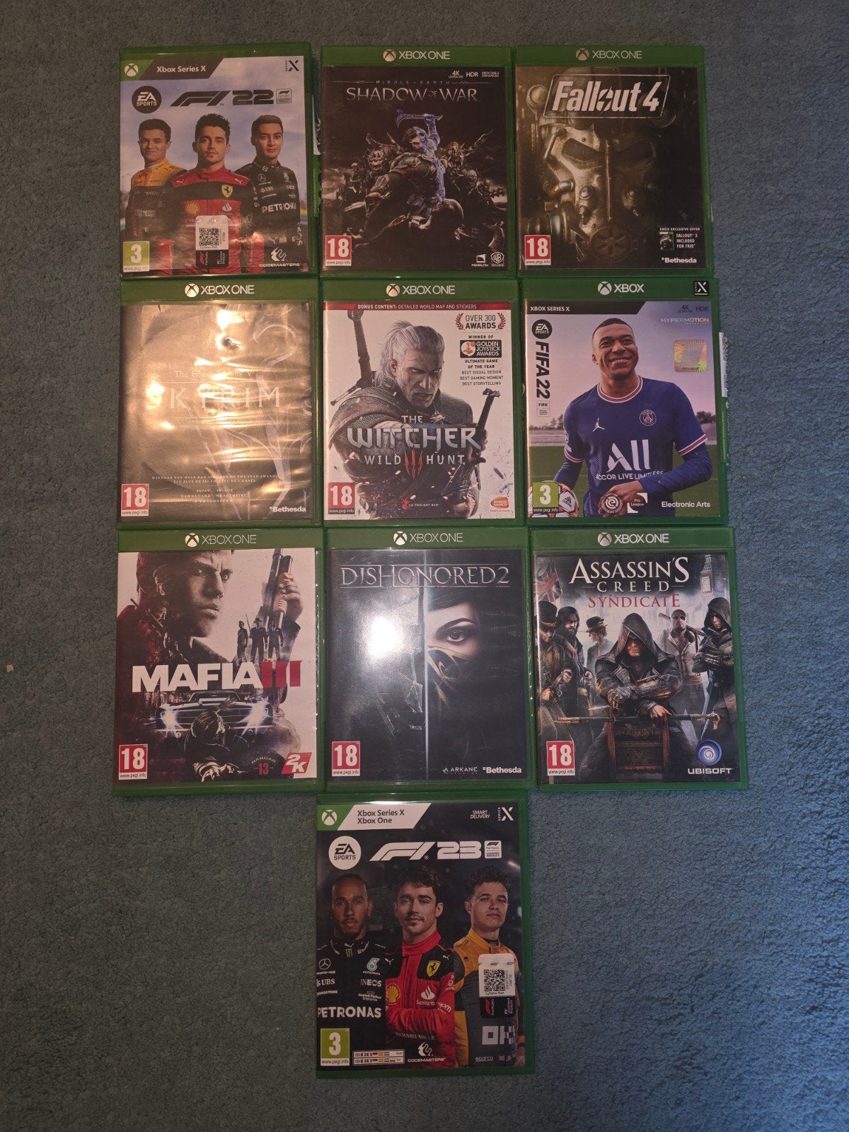 Xbox One/Series X games - F1 22, Witcher, Fallout 4, Mafia, Ophalen of Verzenden, Gebruikt