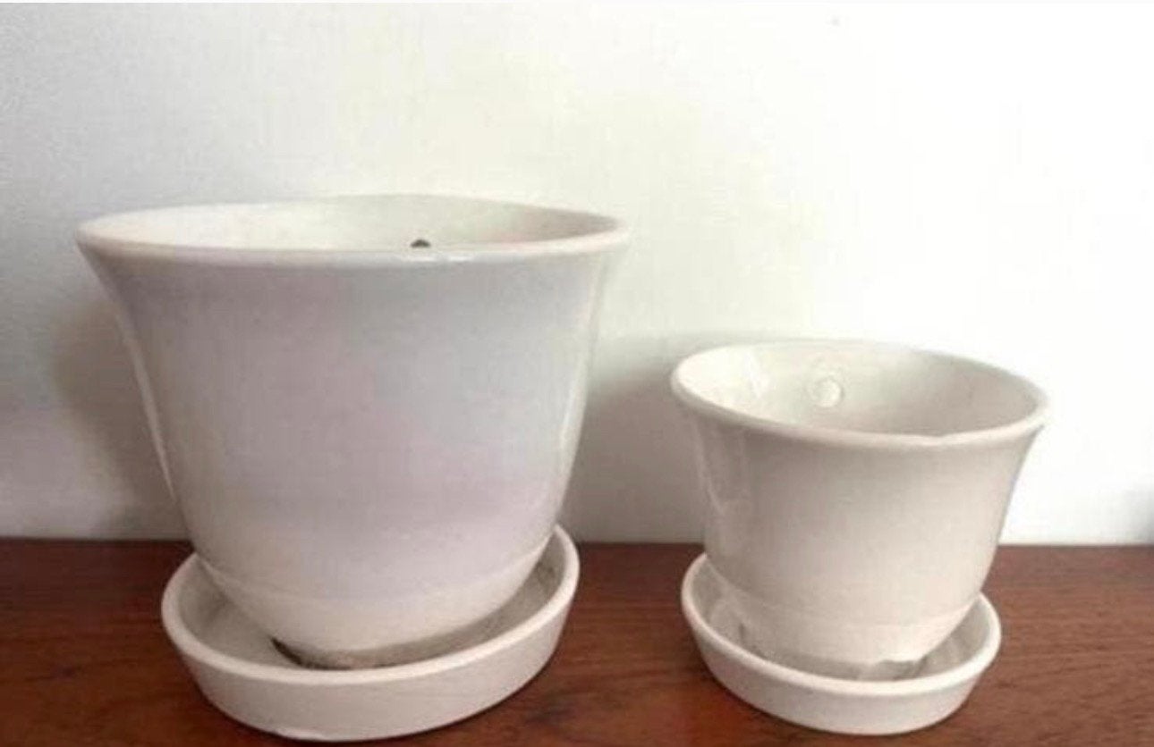 Hangpot hangbloempot vintage wit Set, Ophalen of Verzenden