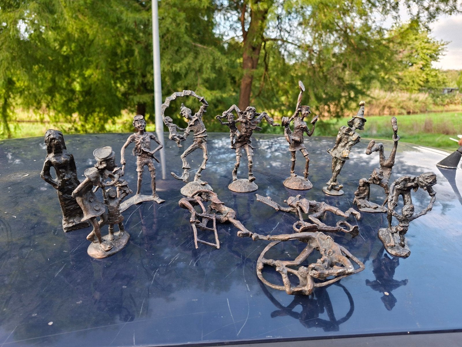 Bronzen DaVinci, Groep mensen, Minder dan 20 cm, Ophalen of Verzenden, Brons