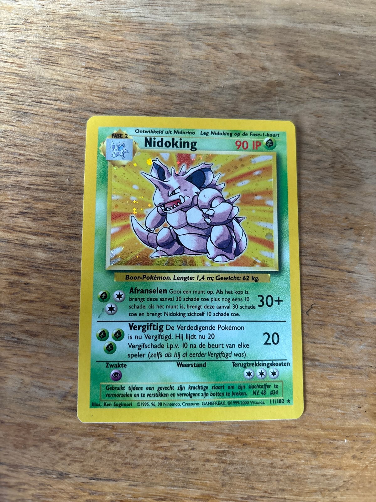 Pokémon Kaart Nidoqueen (Nidoking) - Zeldzaam, Ophalen of Verzenden, Gebruikt, Losse kaart