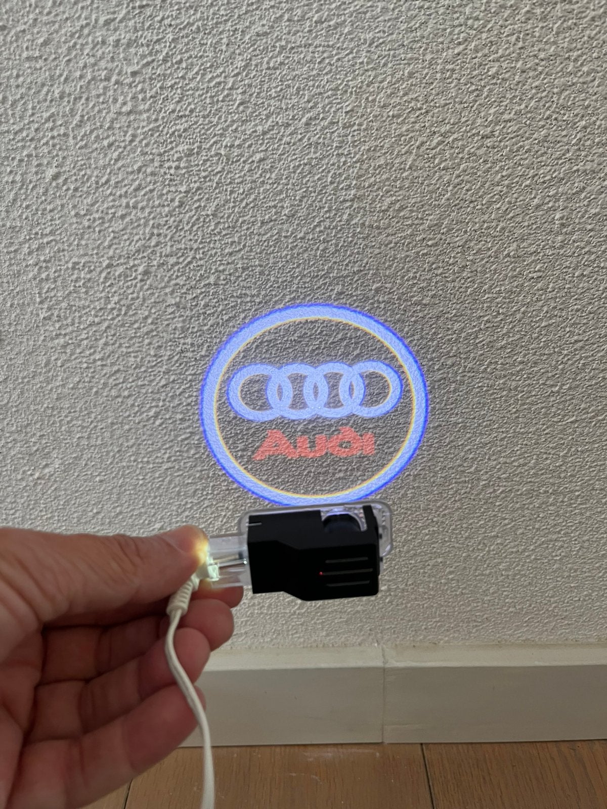 Audi logo led instapverlichting, Ophalen of Verzenden, Zo goed als nieuw