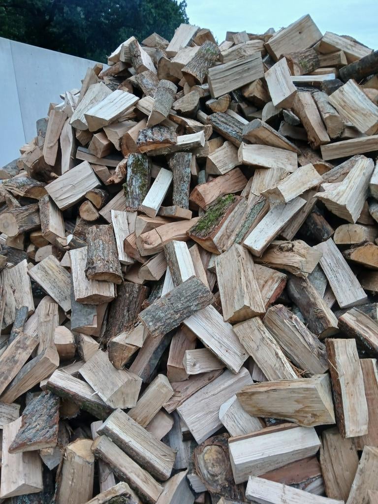 Droog brandhout, haardhout eik beuk es, 6 m³ of meer, Ophalen of Verzenden