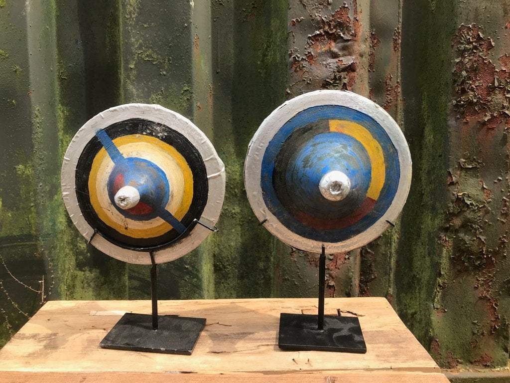 Oude oosterse Java tol op decoratie statief uit Indonesie, Overige typen, Overige onderwerpen, Minder dan 20 cm, Ophalen of Verzenden