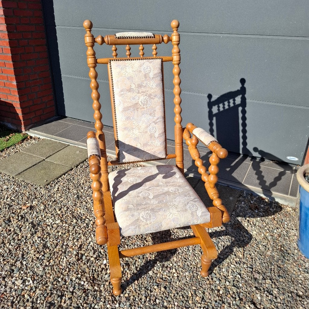 Vintage schommelstoel, Ophalen, Gebruikt, Overige kleuren, Stof