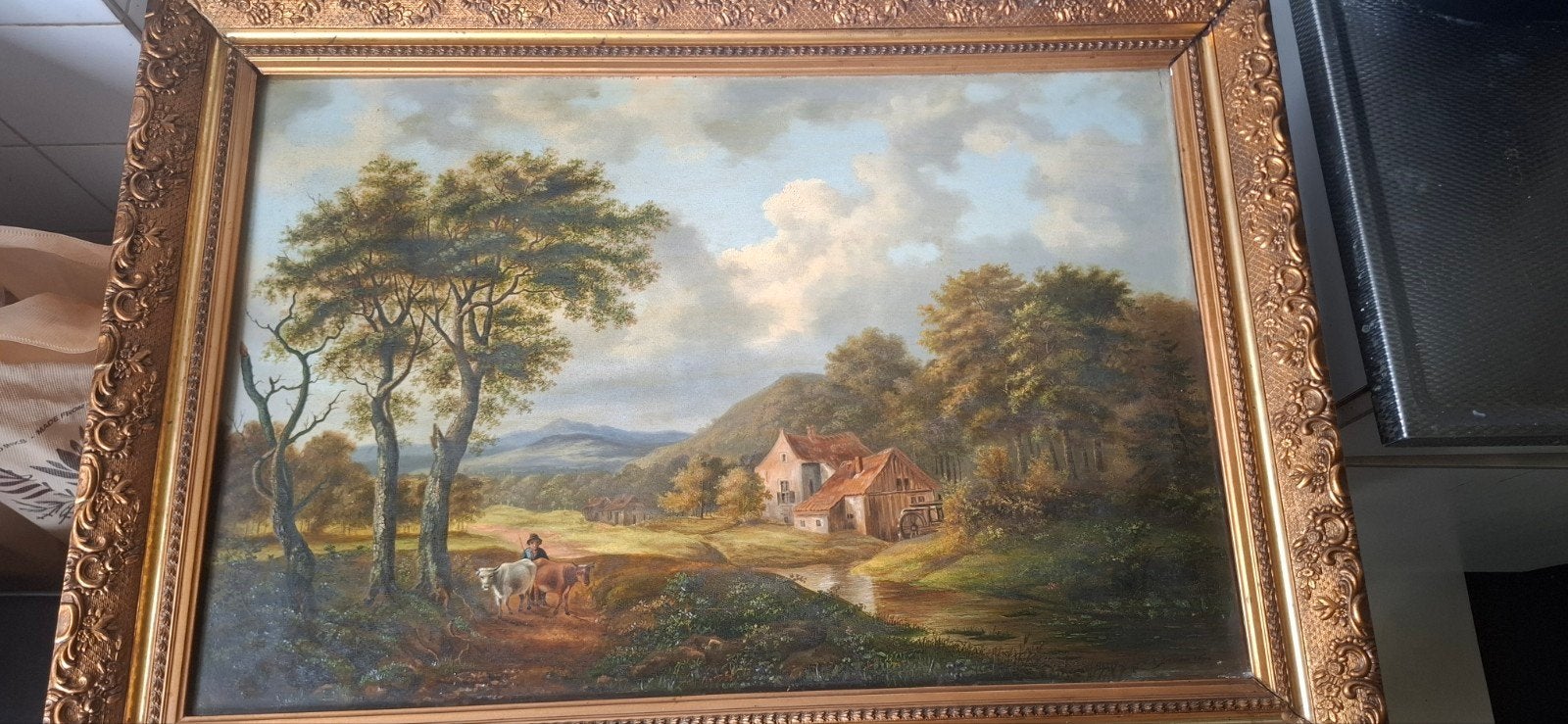 Mooi Antiek schilderij gesigneerd 19e eeuws, Ophalen