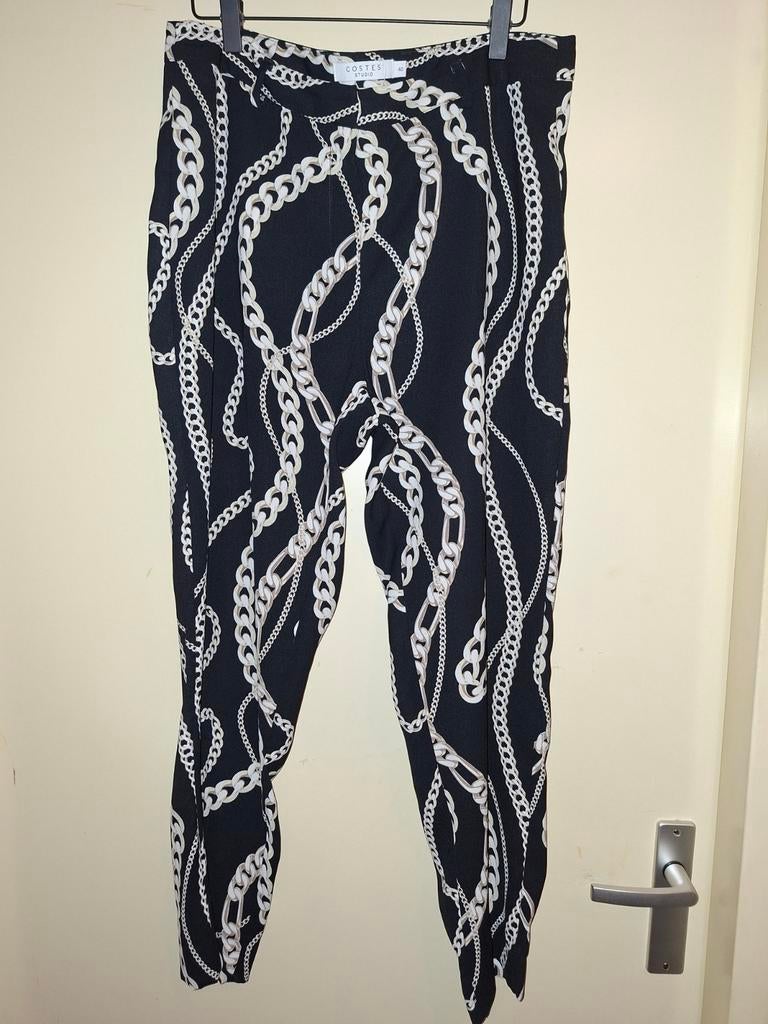 Costes Studio Driekwart Pantalon Maat 40 met Kettingprint, Ophalen of Verzenden