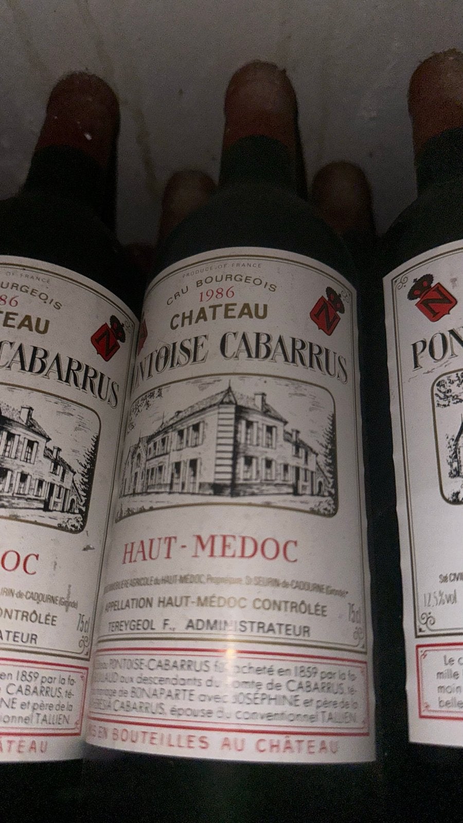 Château Pontoise Cabarrus 1986 Haut-Médoc - 25 flessen, Ophalen of Verzenden, Gebruikt, Frankrijk, Rode wijn