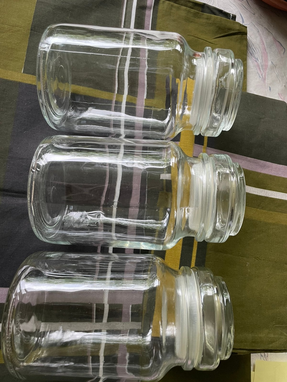 3 x prachtige & schatige glazen voorraden potten.ZGAN!H18cm, Ophalen of Verzenden, Zo goed als nieuw