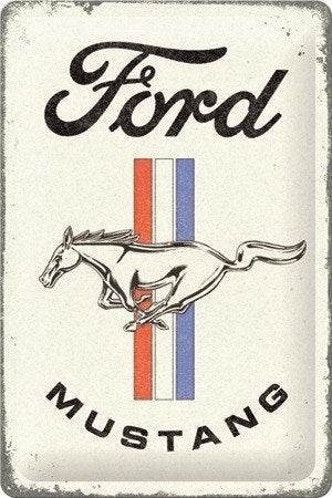 Ford Mustang logo horse relief reclamebord van metaal deco