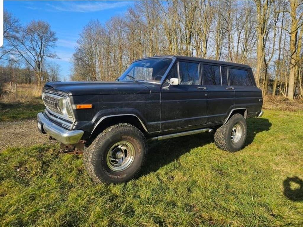 Jeep Wagoneer 5.9 V8 1966 LPG APK & WEGENBELASTING VRIJ, Auto's, Open dak, Zwart, Vierwielaandrijving, Particulier