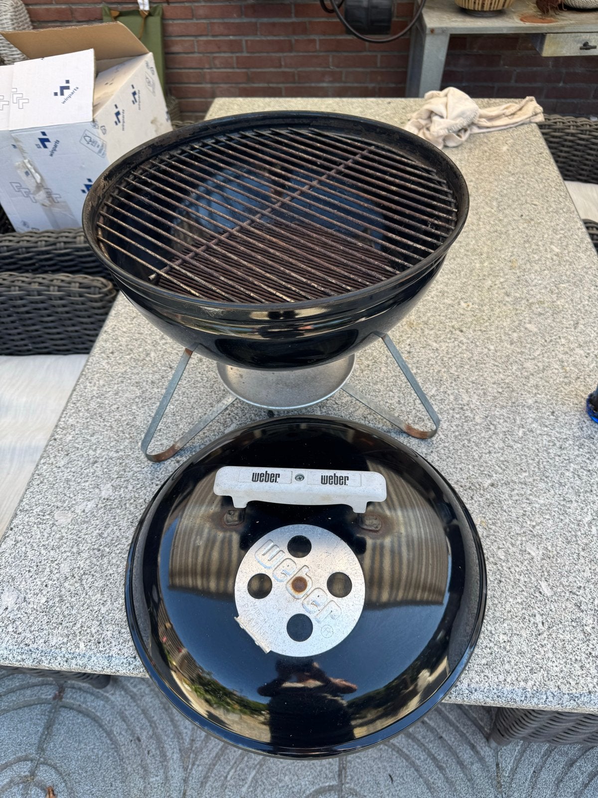 Kleine Weber barbecue - Compact en handig, Ophalen, Gebruikt