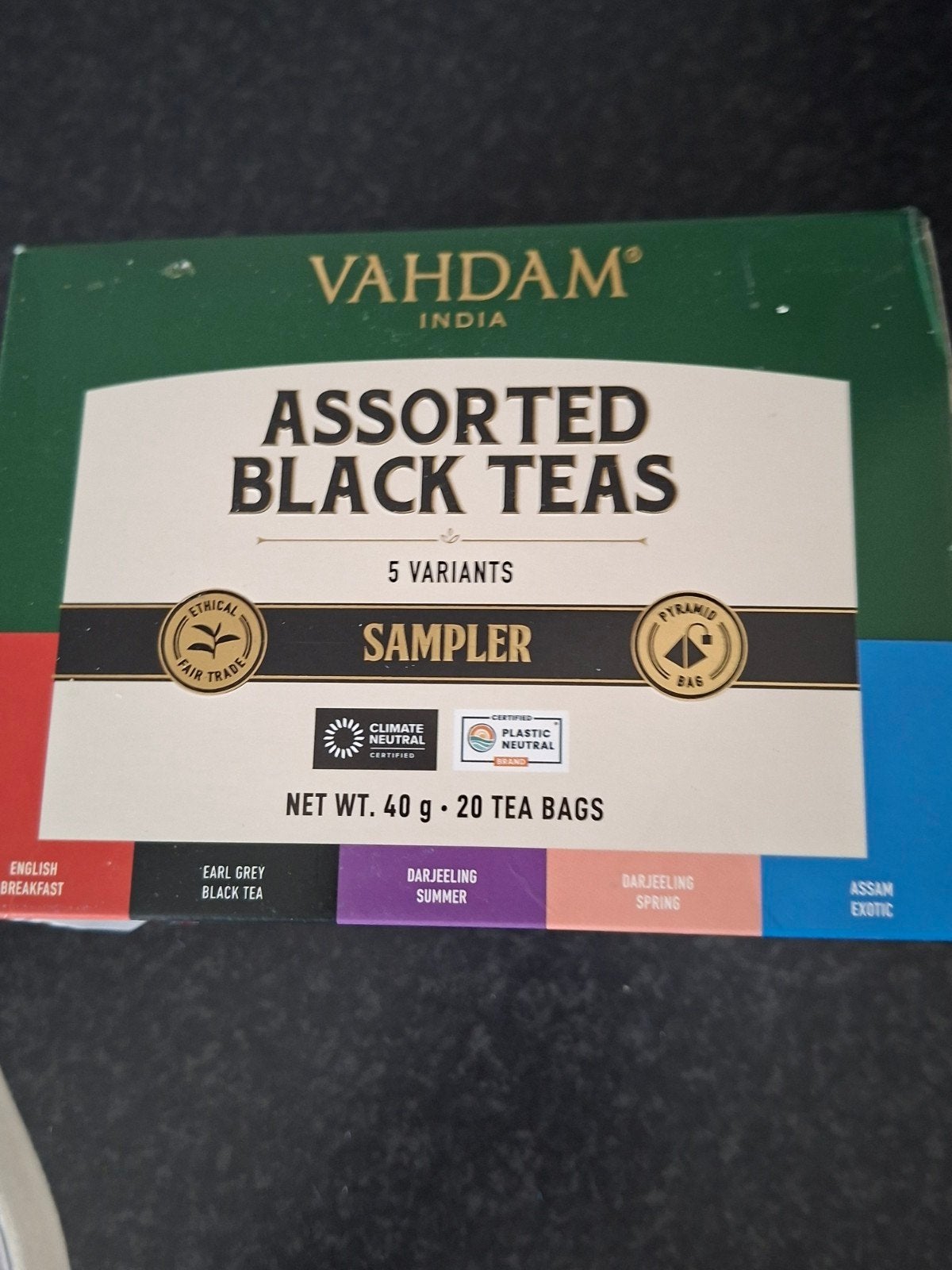 Vahdam assortiment  zwarte thee soorten, Diversen, Levensmiddelen, Ophalen of Verzenden