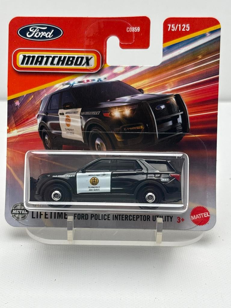Matchbox Ford Police Interceptor Utility - Nieuw, Auto, Nieuw, Ophalen of Verzenden, Mattel