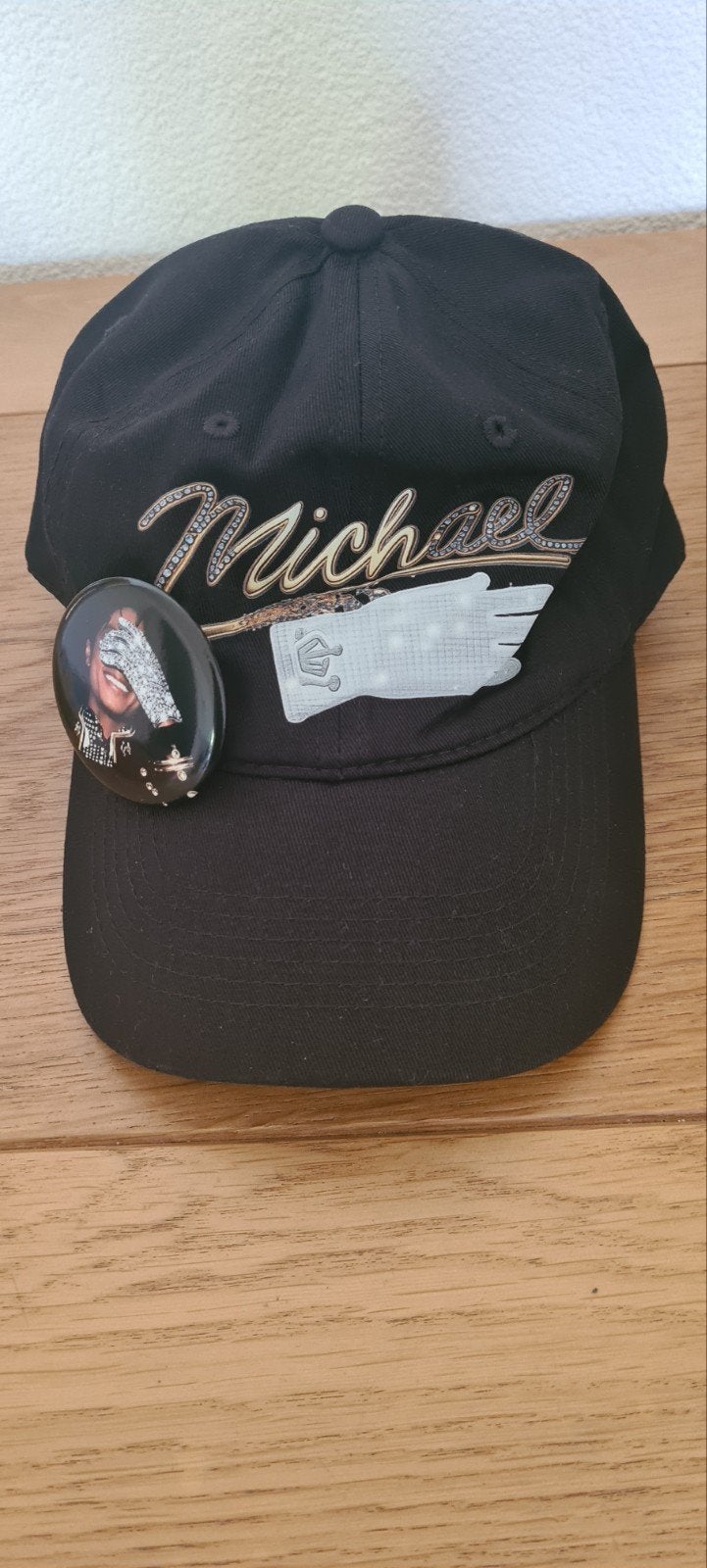 Michael Jackson pet met badge - Zo goed als nieuw, Onbekend, Verzenden, One size fits all, Pet