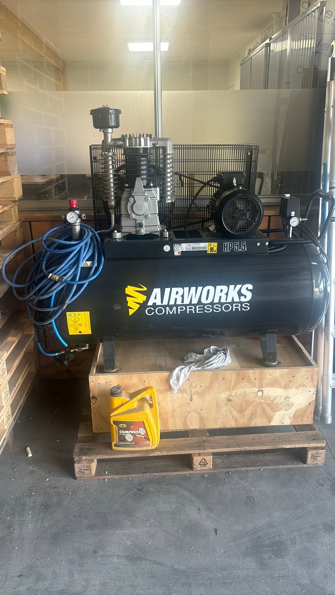 Balma Airworks Compressor 270L 11 Bar 5.5 HP, Ophalen, Gebruikt, 400 tot 800 liter/min, 10 bar of meer