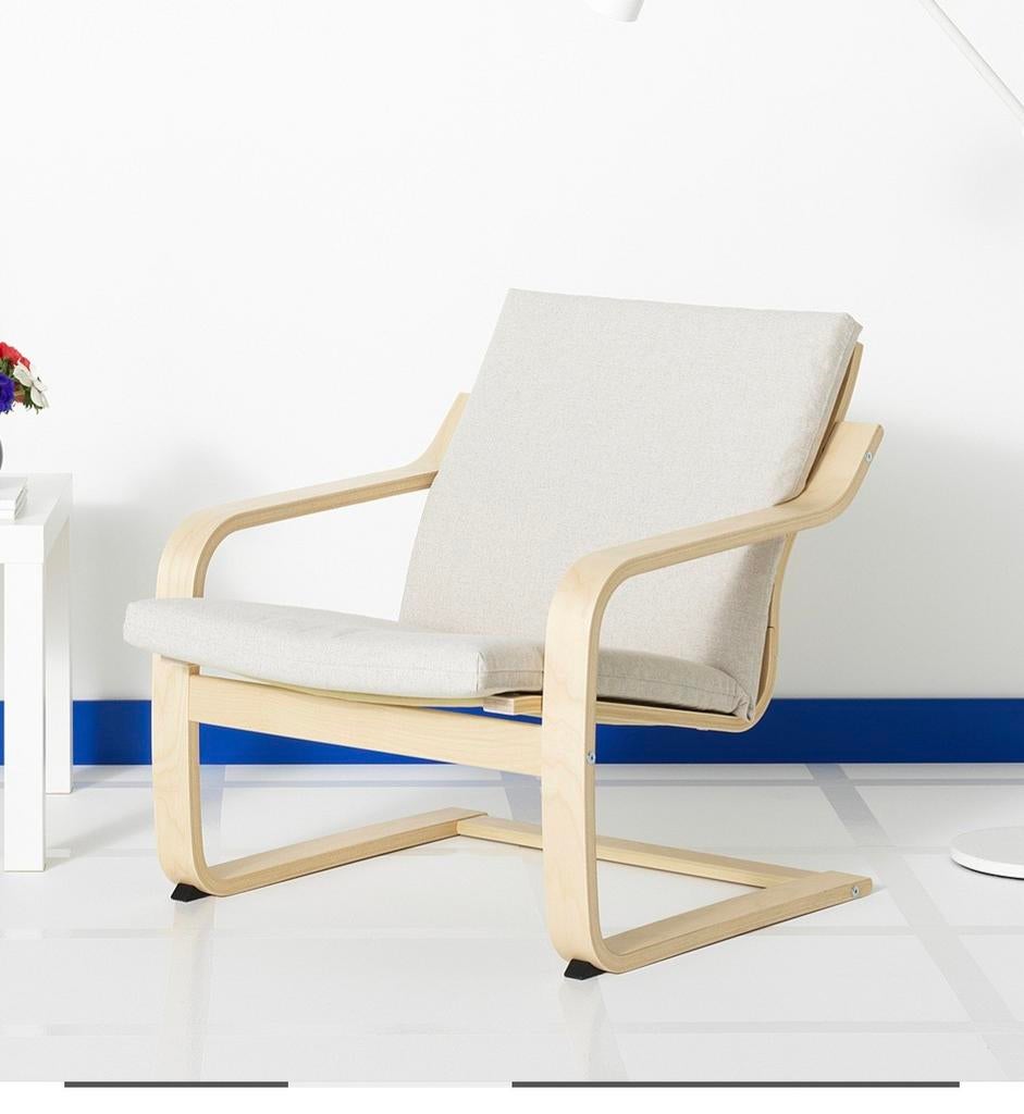 IKEA Poäng stoel in nette staat, Huis en Inrichting, Stoelen, Ophalen, Gebruikt, Overige kleuren, Stof