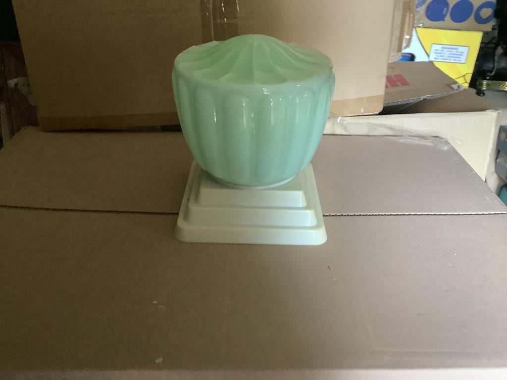 Thabur Art Deco lamp met mooie armatuur groen izgst, Ophalen of Verzenden