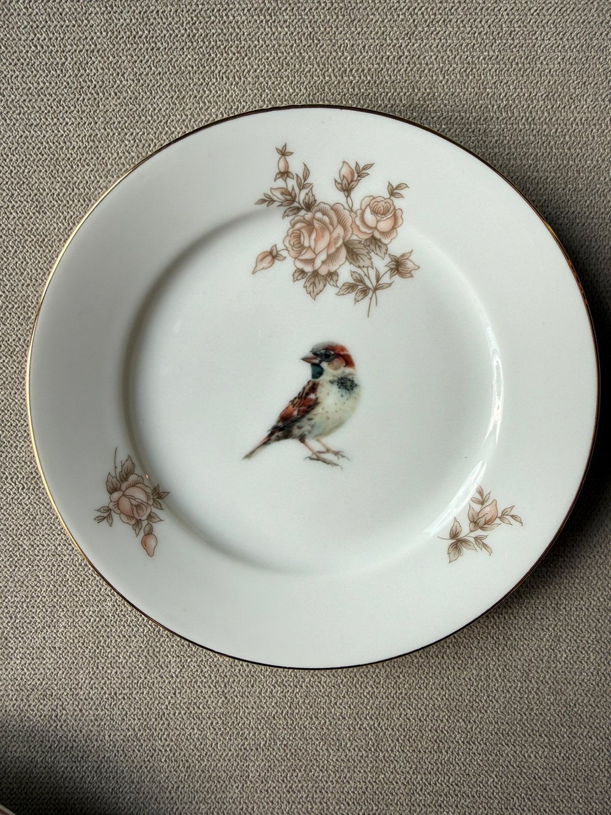 Vintage Thomas Germany porseleinen bordje mus links, Antiek en Kunst, Ophalen of Verzenden