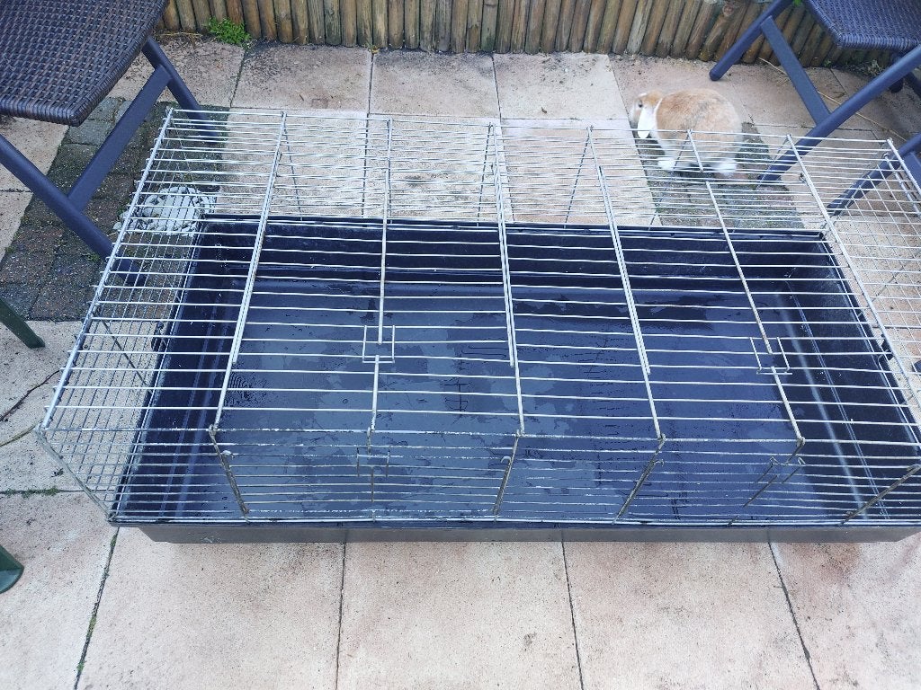 Binnehok 150 cm lang met 2 voordeurtjes, Kooi, Fret, Ophalen, Minder dan 60 cm