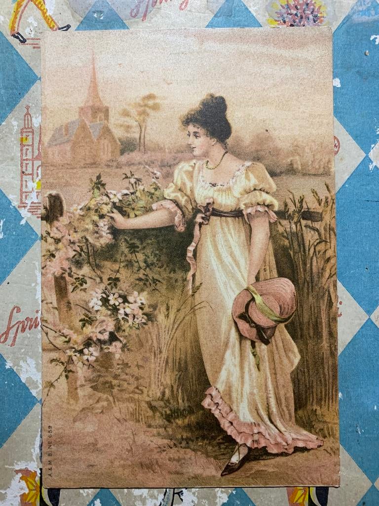 Paris le 9-8-1908 Dame (RR), Ophalen of Verzenden, Voor 1920, Gelopen, Overige thema's