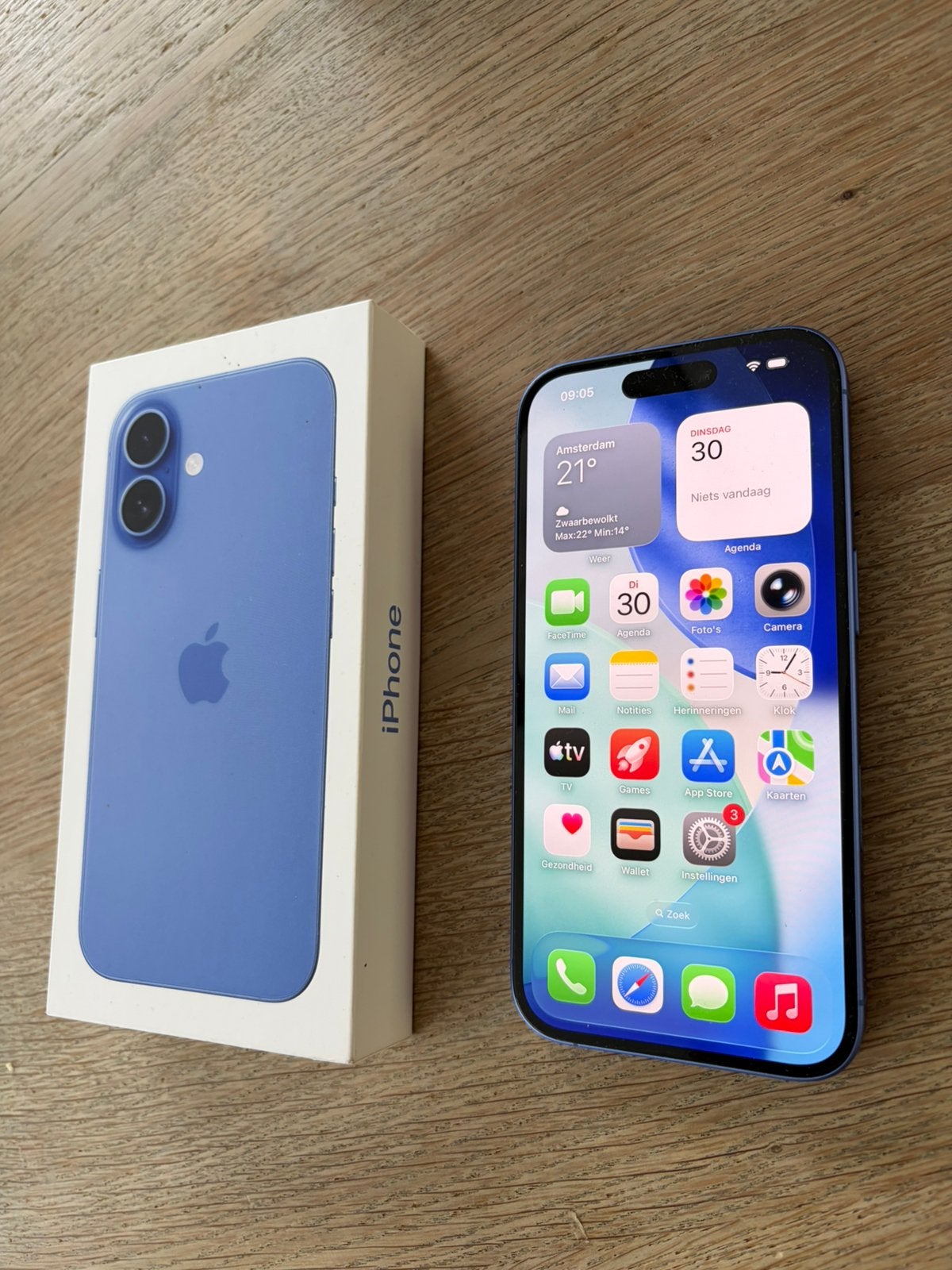 Iphone 16 128Gb blauw, Telecommunicatie, Mobiele telefoons | Apple iPhone, Ophalen, 128 GB, Blauw, IPhone 16