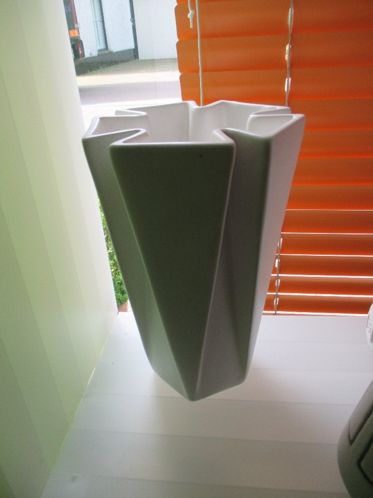 vaas wit keramiek Sicart space age design jaren 60 70 retro, Ophalen of Verzenden