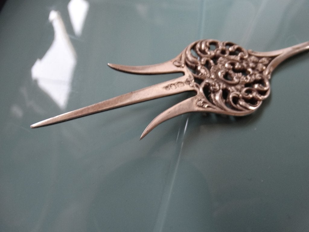 Antiek zilveren cakeprikker, prikker van zilver, 1917, Verzenden, Zilver