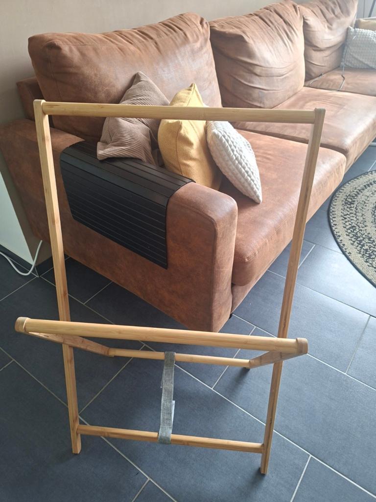 Handdoekrek bamboe, Huis en Inrichting, Ophalen, Bruin, Zo goed als nieuw, Eén