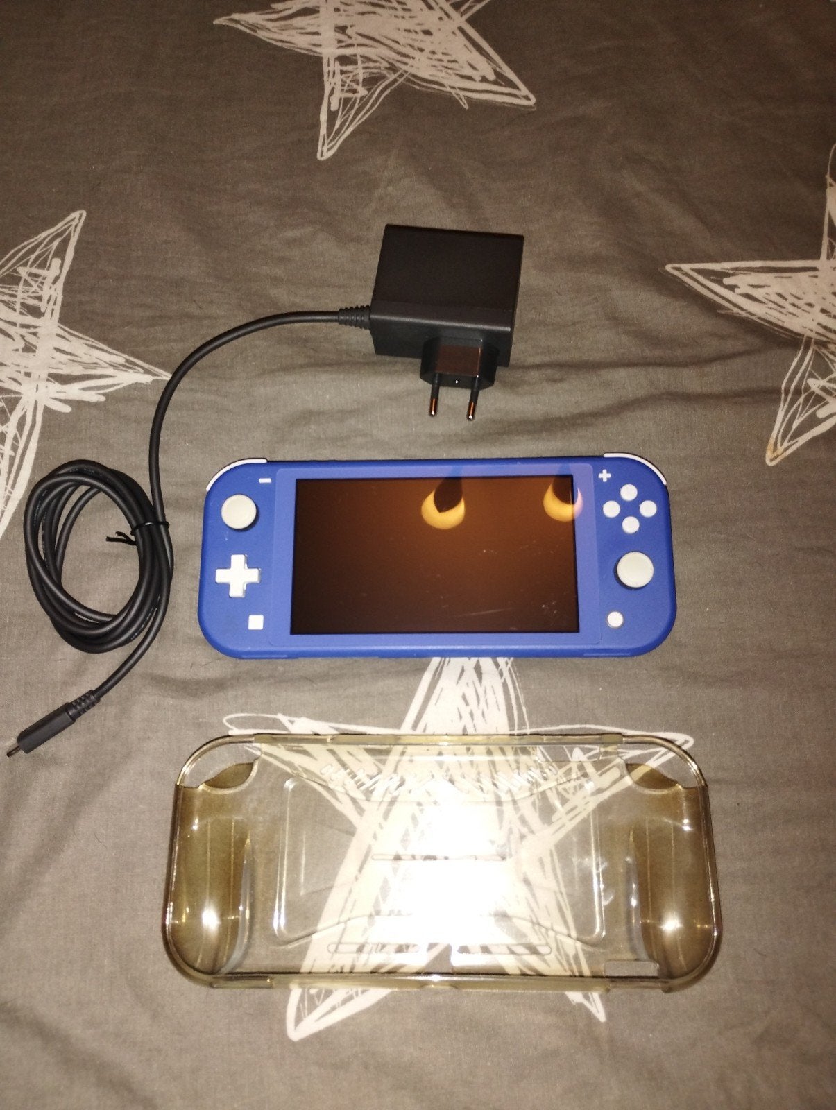 Nintendo Switch Lite paars/blauw met oplader en Hoes, Ophalen of Verzenden, Turquoise, Zo goed als nieuw