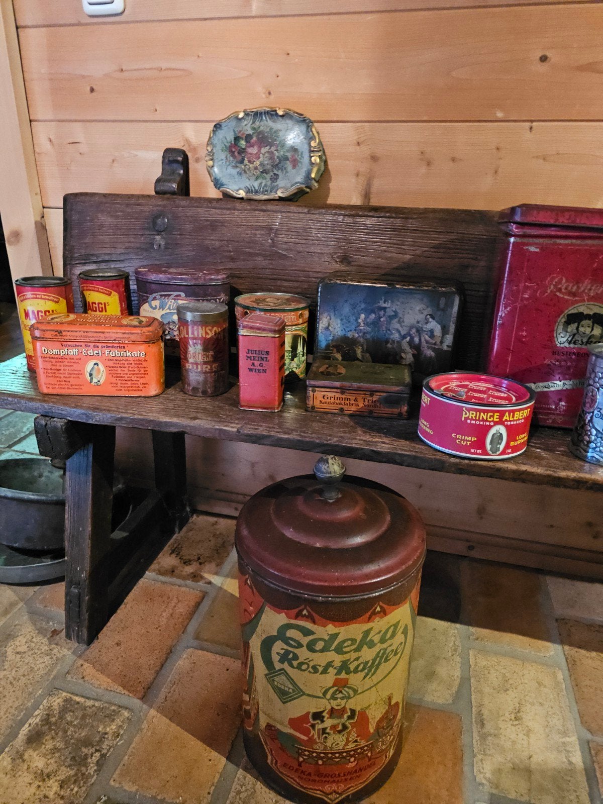Diverse vintage blikken - decoratief en verzamelobjecten, Ophalen of Verzenden, Gebruikt, Koffie, Overige merken