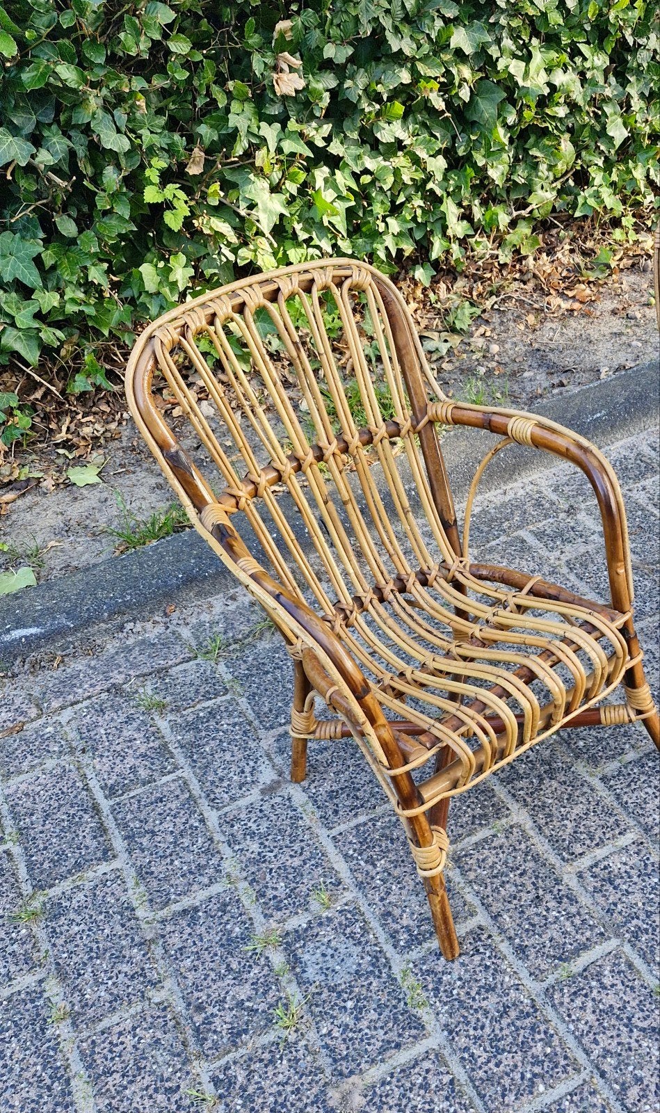 Gave antieke rotan kinder stoel in zeer goede staat, Ophalen of Verzenden
