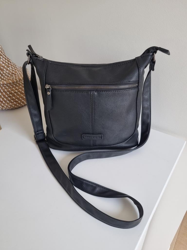 Zwarte Schoudertas Enrico Benetti., Sieraden, Tassen en Uiterlijk, Tassen | Schoudertassen, Ophalen of Verzenden, Gebruikt, Zwart