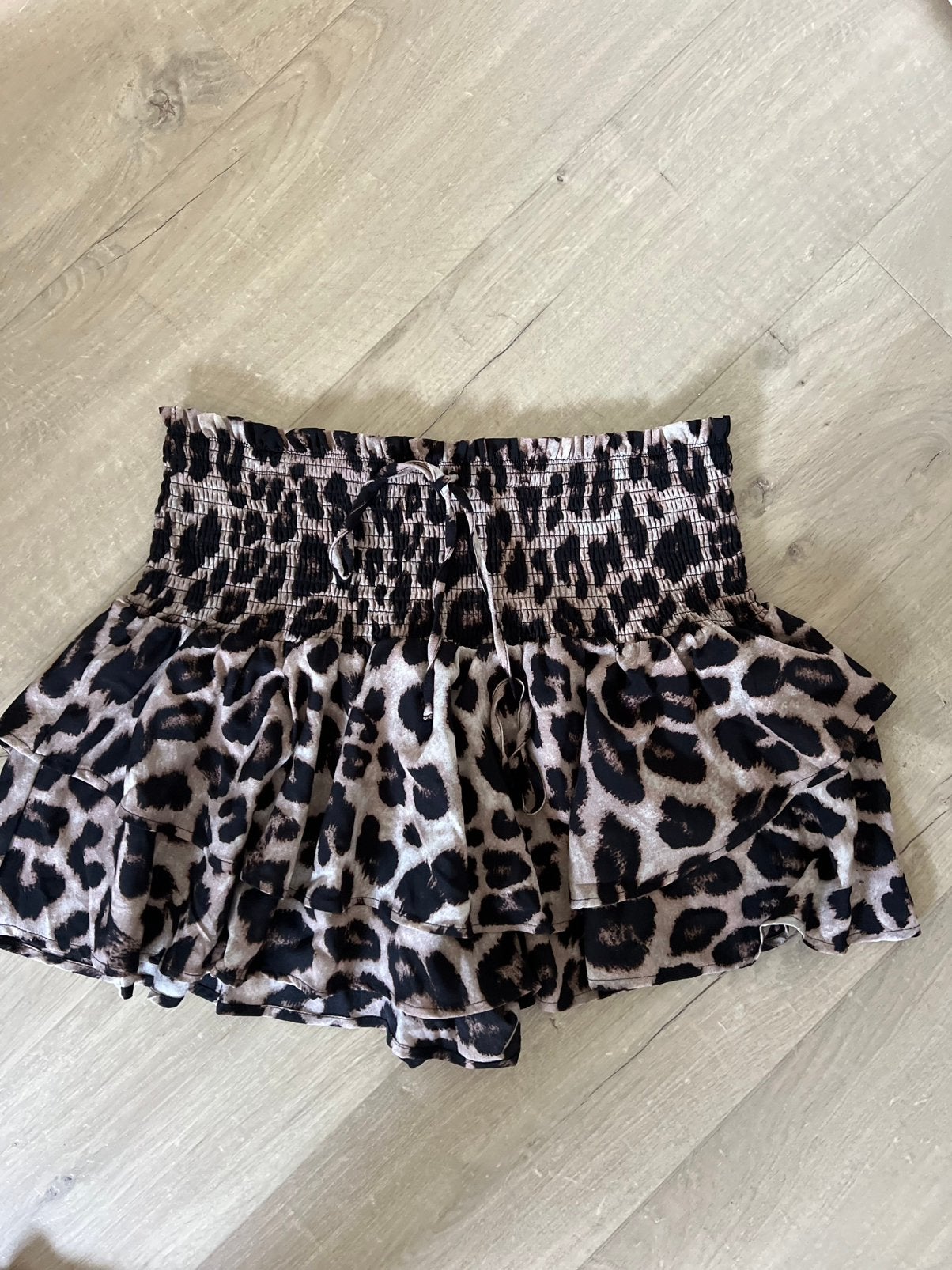 Broekrokje panterprint, Ophalen of Verzenden, Zo goed als nieuw, Maat 46/48 (XL) of groter, Bruin